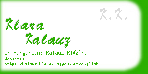 klara kalauz business card